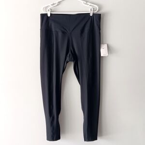 Nike One Dri-Fit Black Training Leggings Full Length High Rise Tight Fit Size 2X